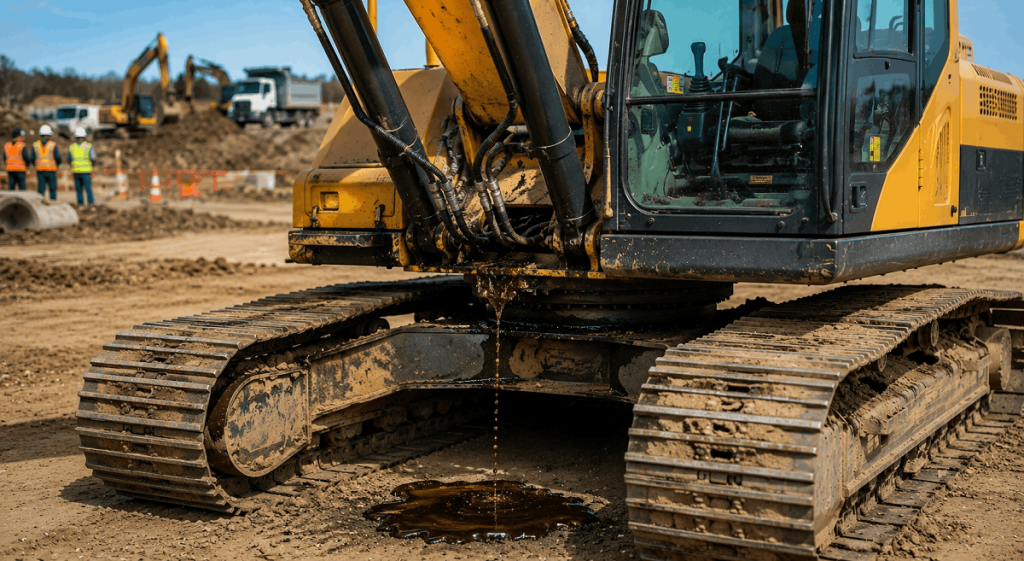 excavator repair signs